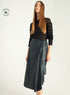 Satin pleated skirt