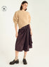 Satin pleated skirt