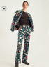 Printed velvet pants