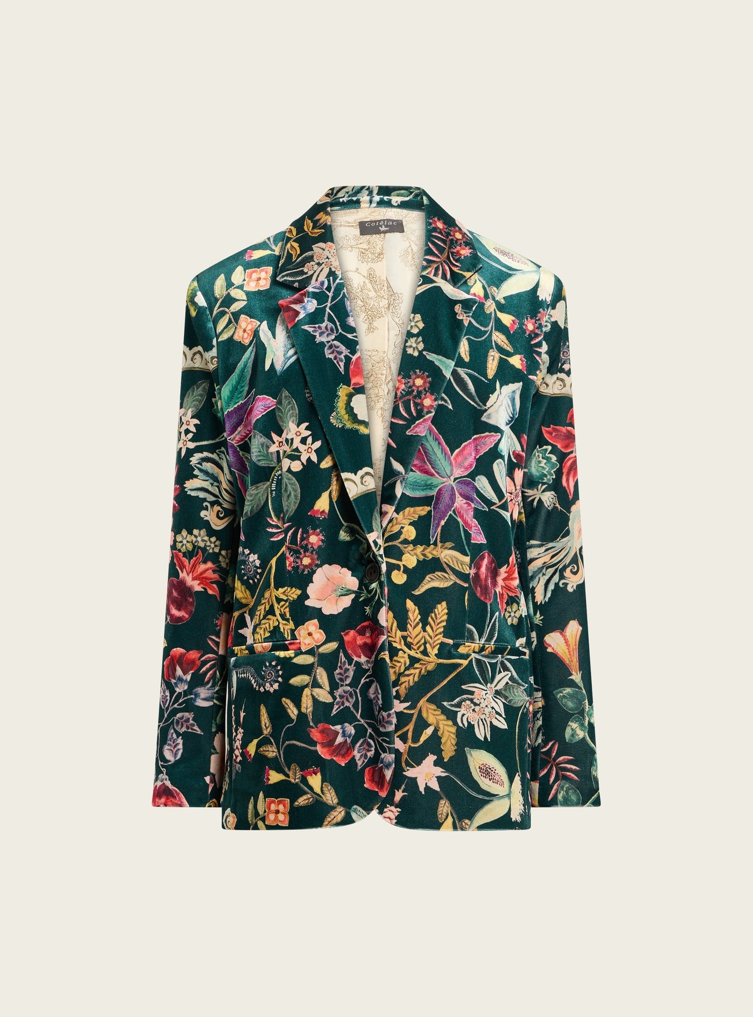 Veste blazer en maille velours Cotélac 