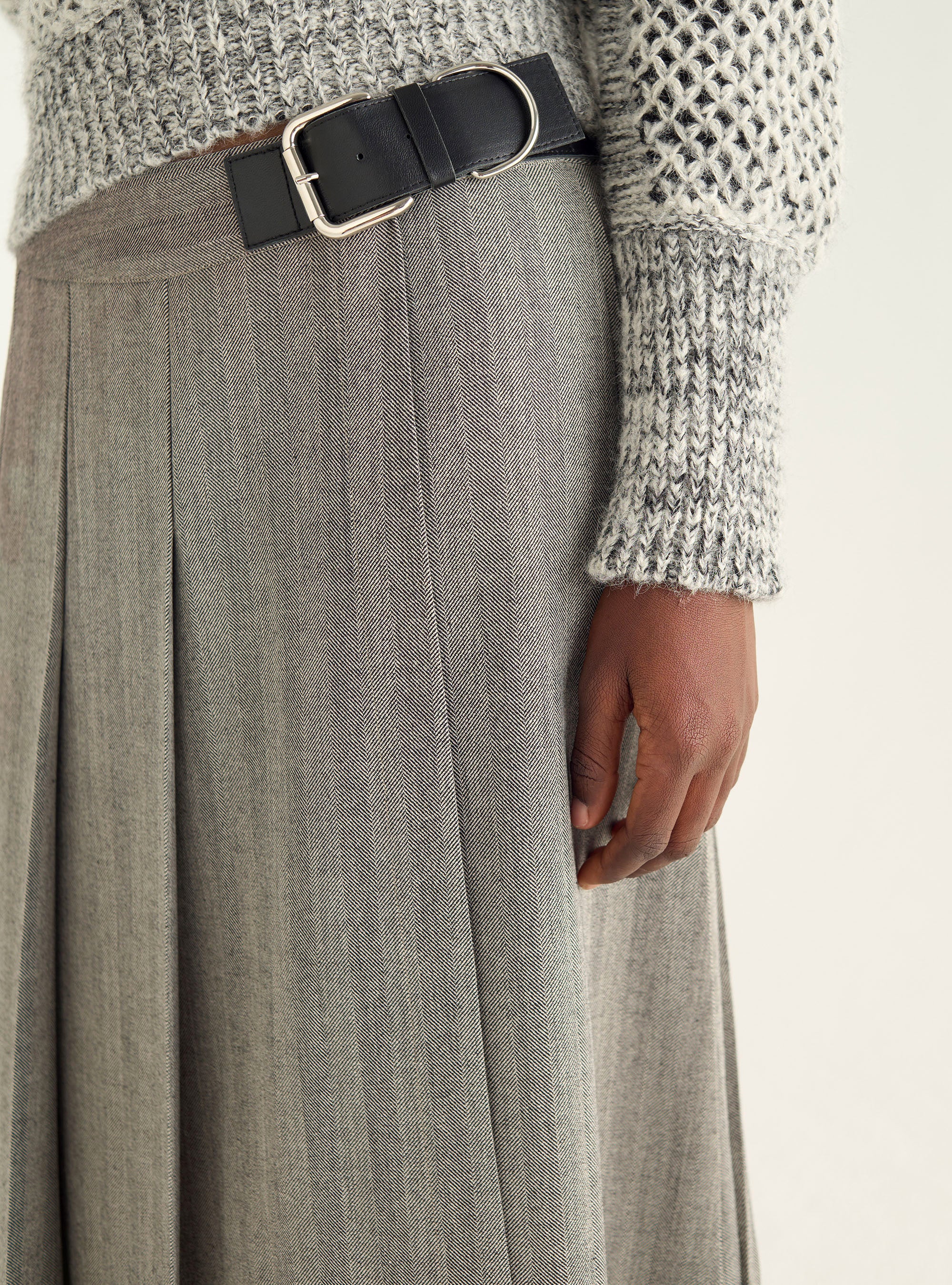 Asymmetrical wrap skirt