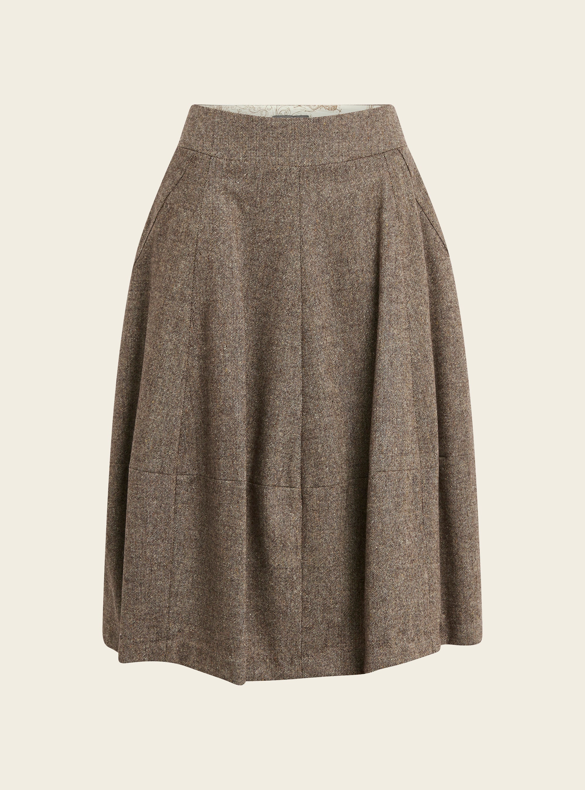 Jupe midi en lainage chiné Cotélac 