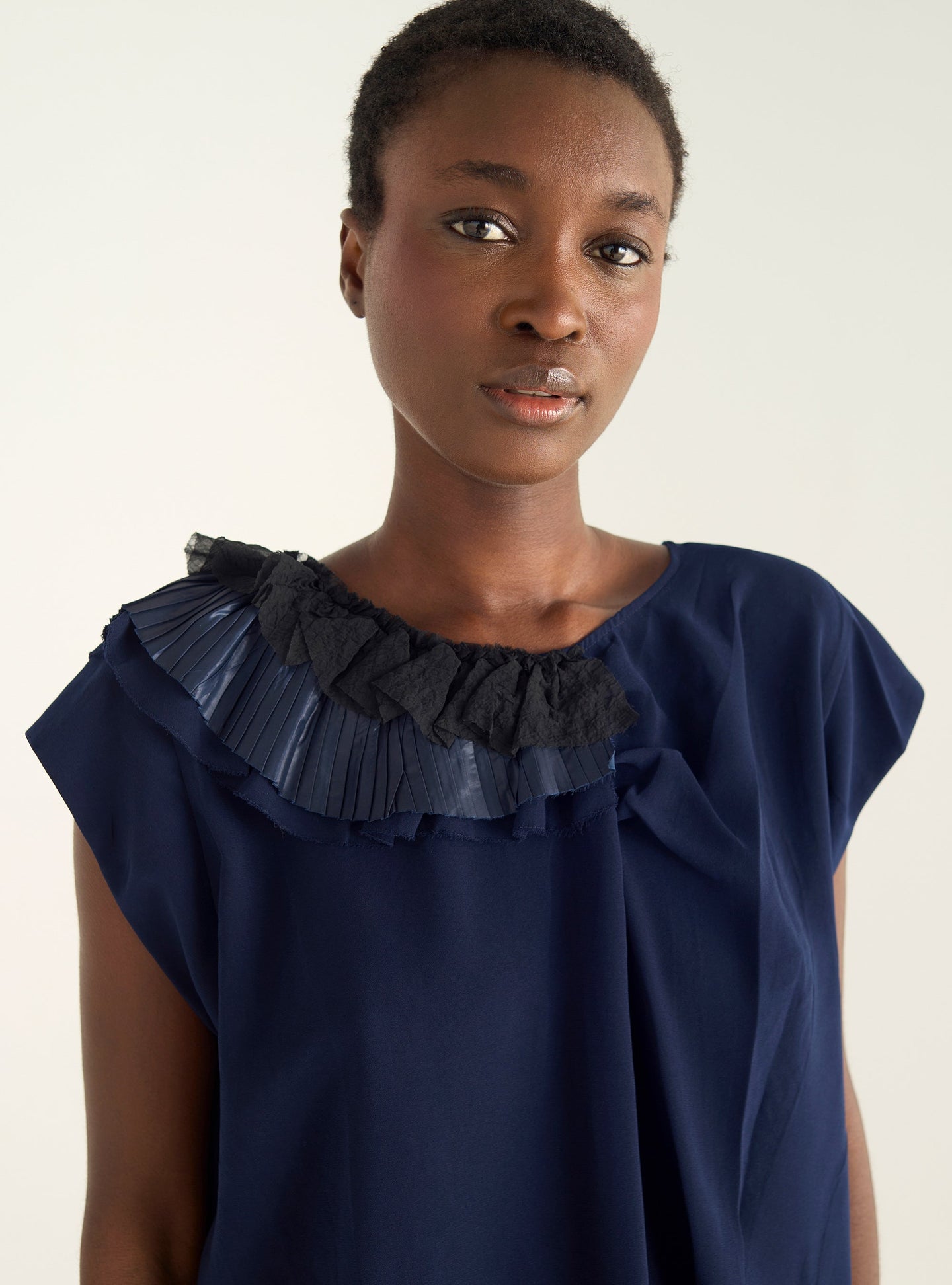 Blouse à volants plissés Cotélac 