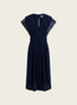 Robe en crêpe plombant et satin