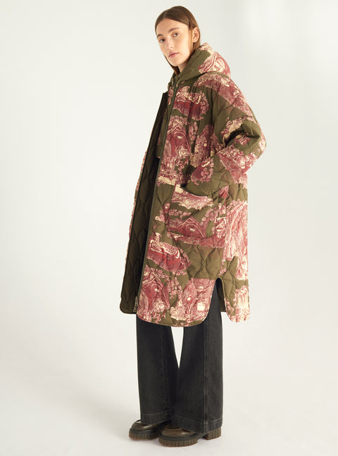 Lange wendbare Daunenjacke
