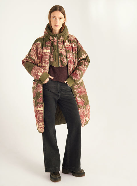 Lange wendbare Daunenjacke