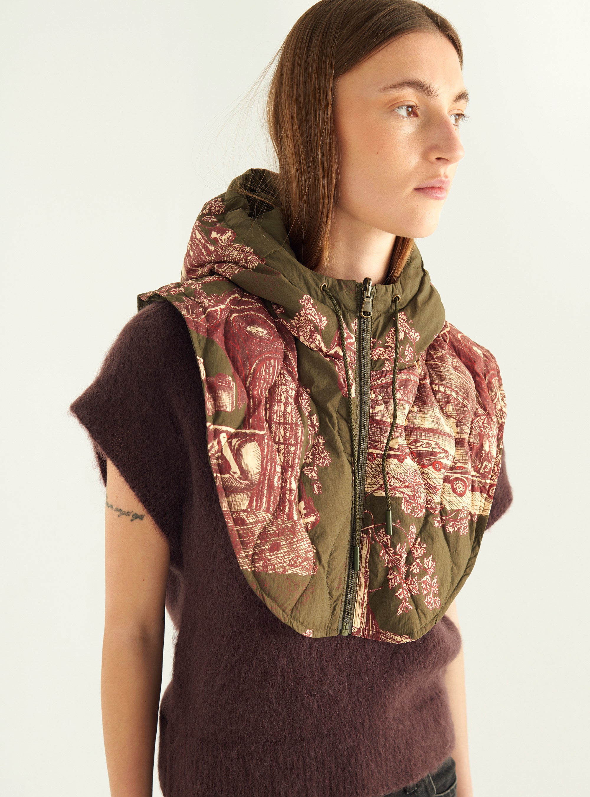 Lange wendbare Daunenjacke