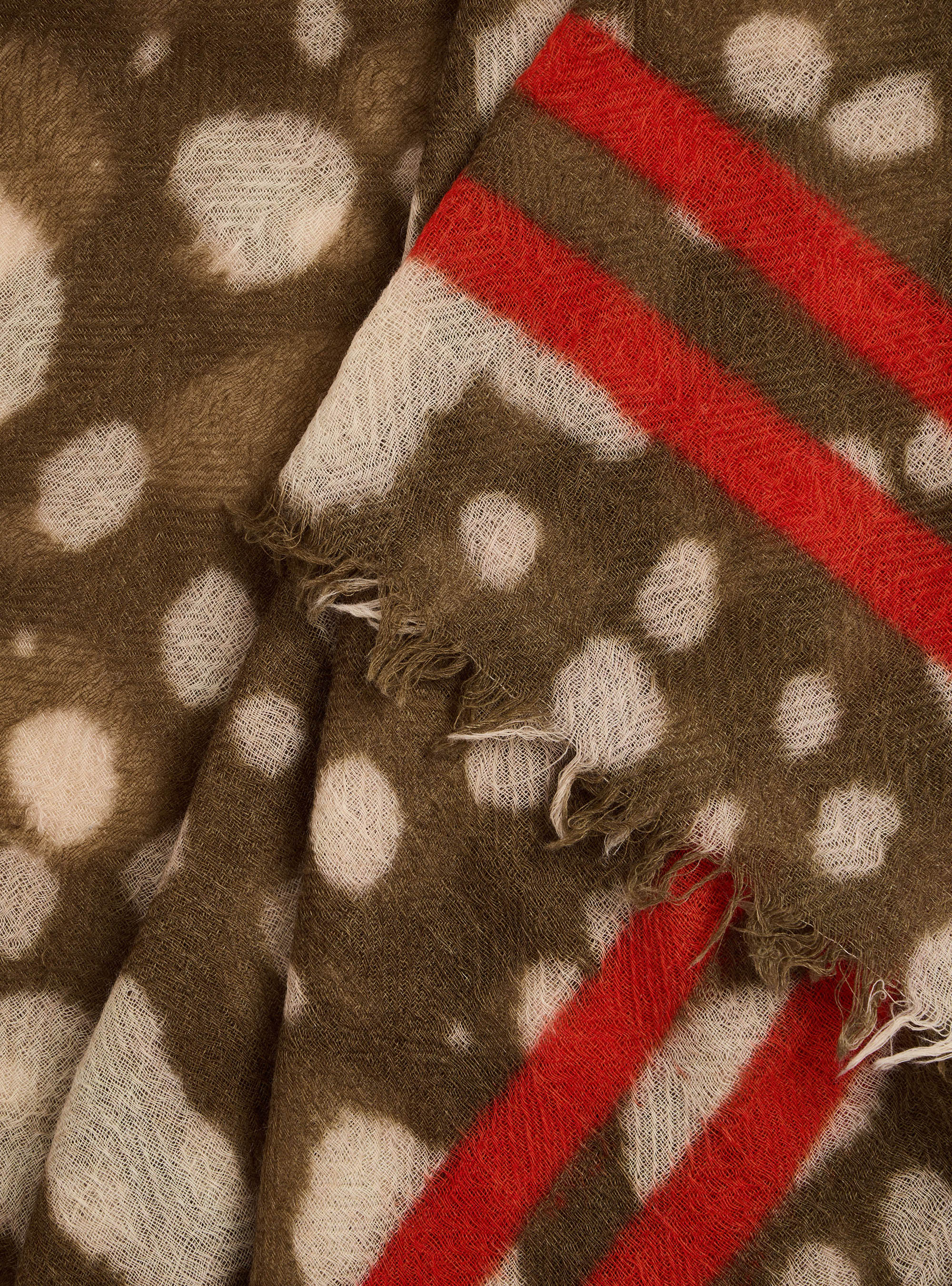 Écharpe en laine imprimée exclusif "Aquarelle sauvage" Cotélac 