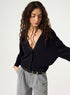 black cotton cardigan