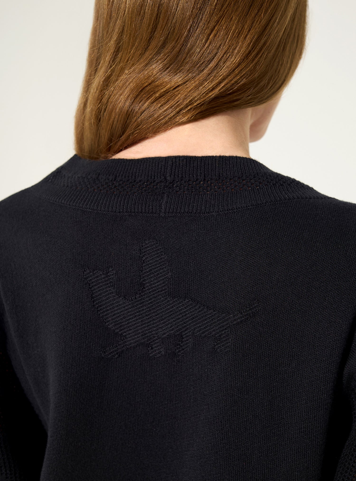 Pull en coton et cachemire noir