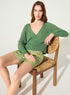 Cardigan en coton vert