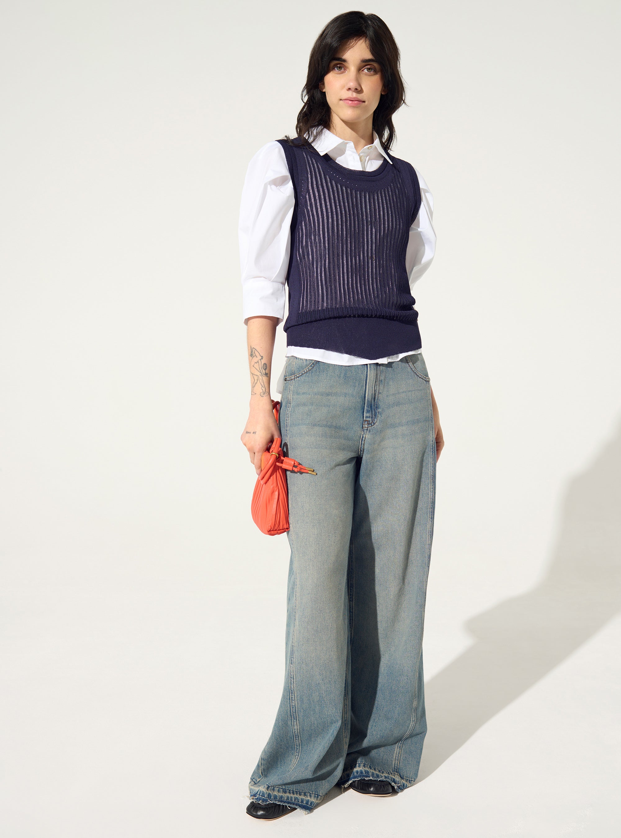 Débardeur en maille violet