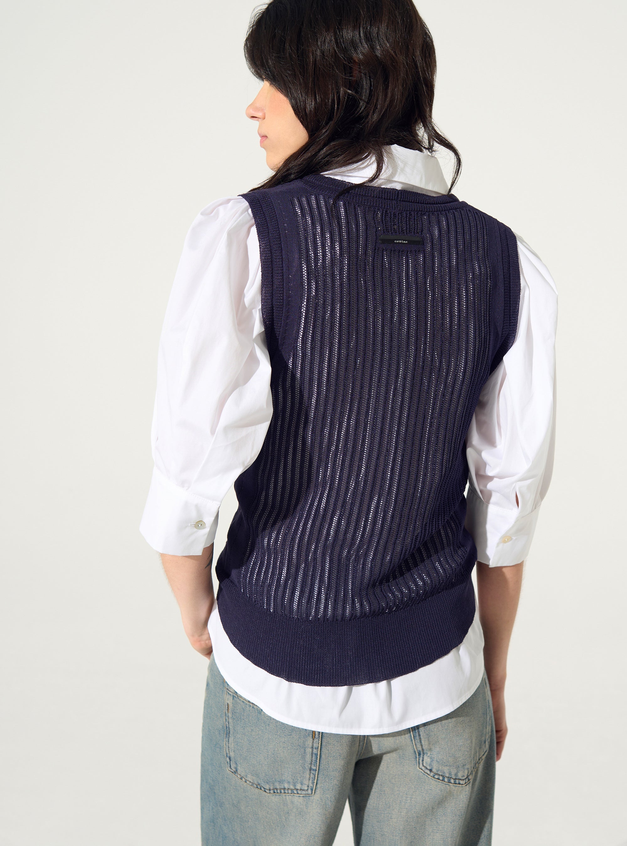 Débardeur en maille violet