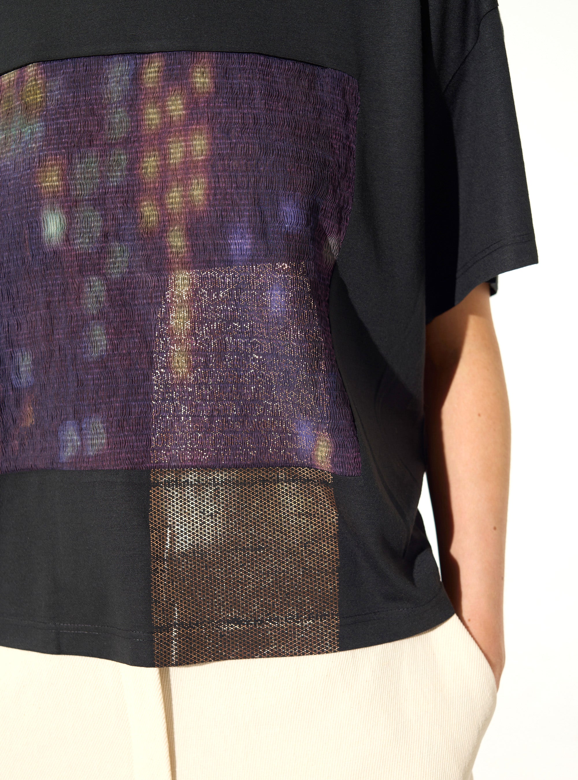 Purple bubble and sublimated T-shirt