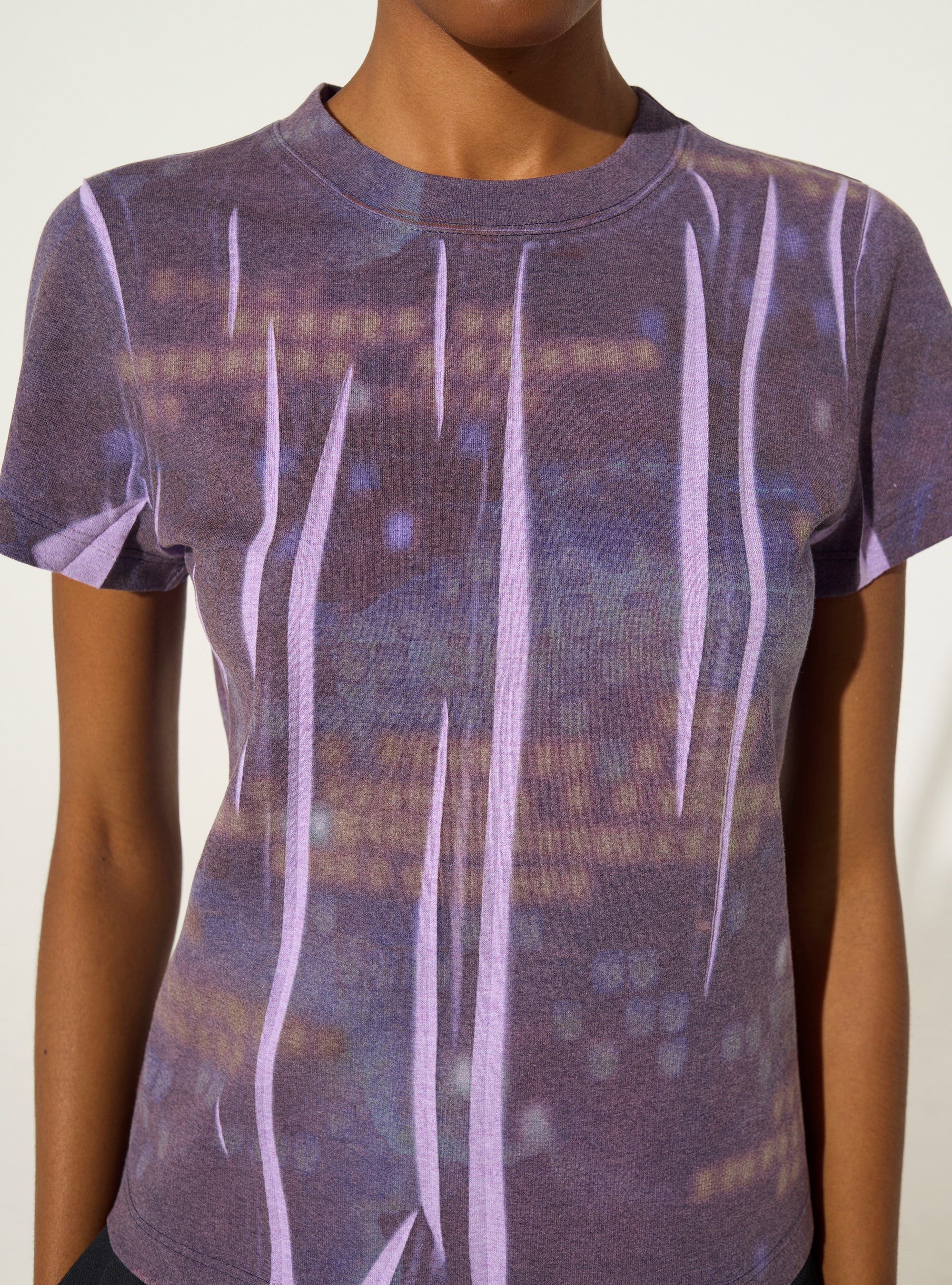 T-shirt imprimé maison violet Cotélac 