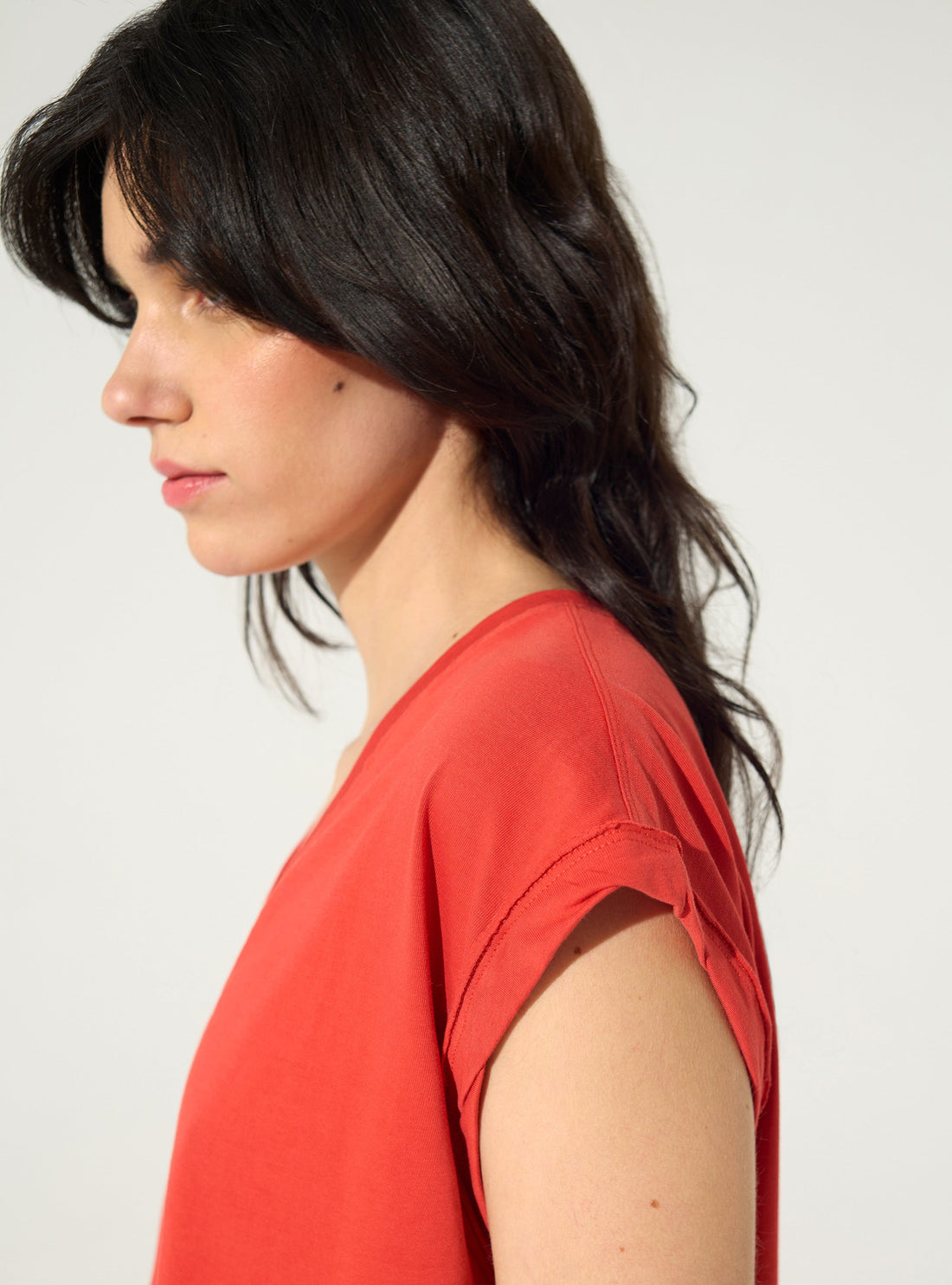 Rotes Tanktop aus Bio-Baumwolle