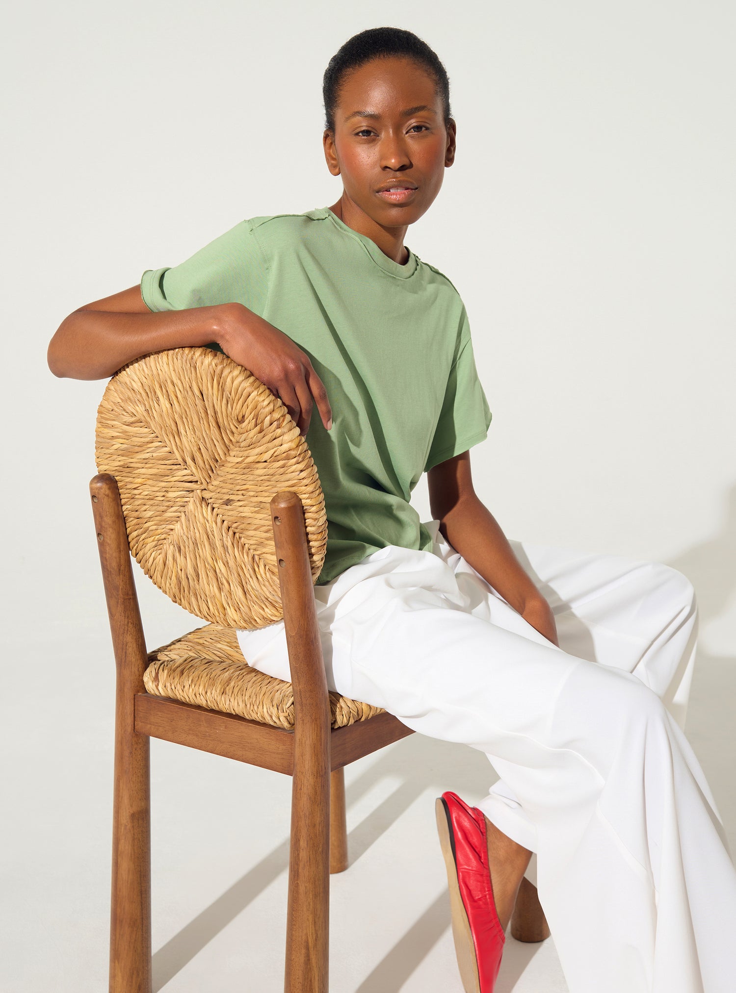 T-shirt en coton biologique vert