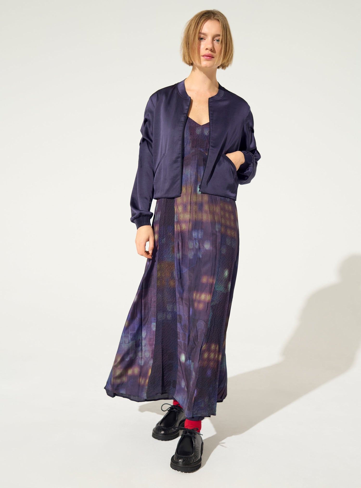 Lila Falten-Zwangsjacke