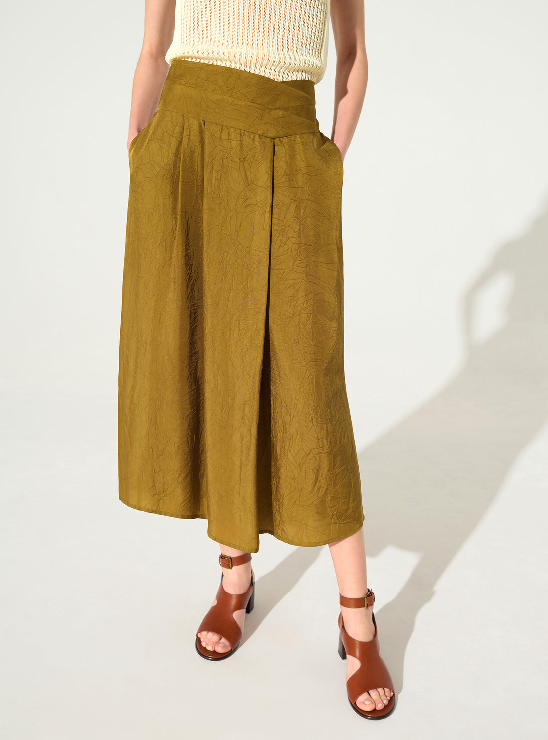 bronze cupro skirt
