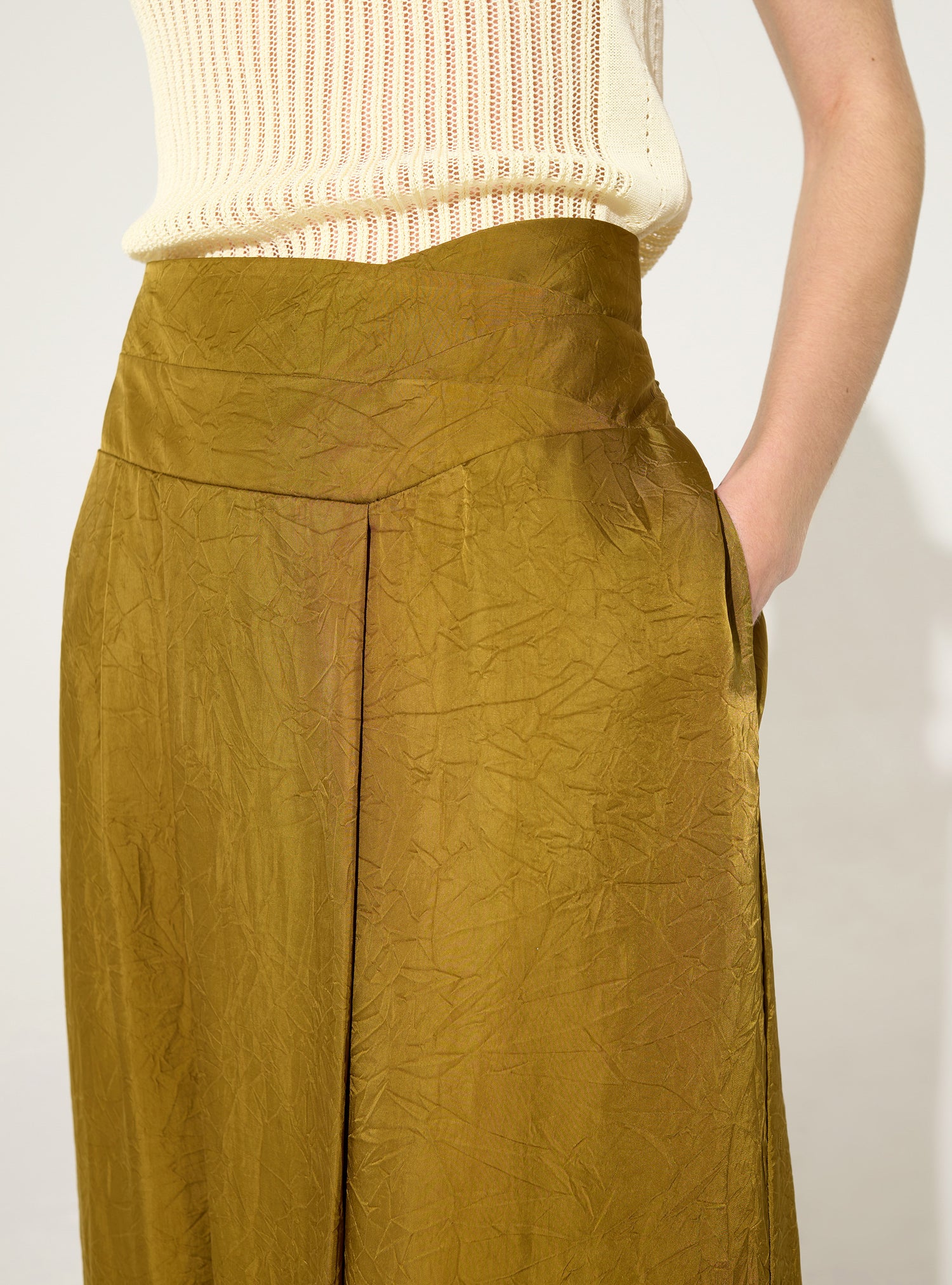 bronze cupro skirt