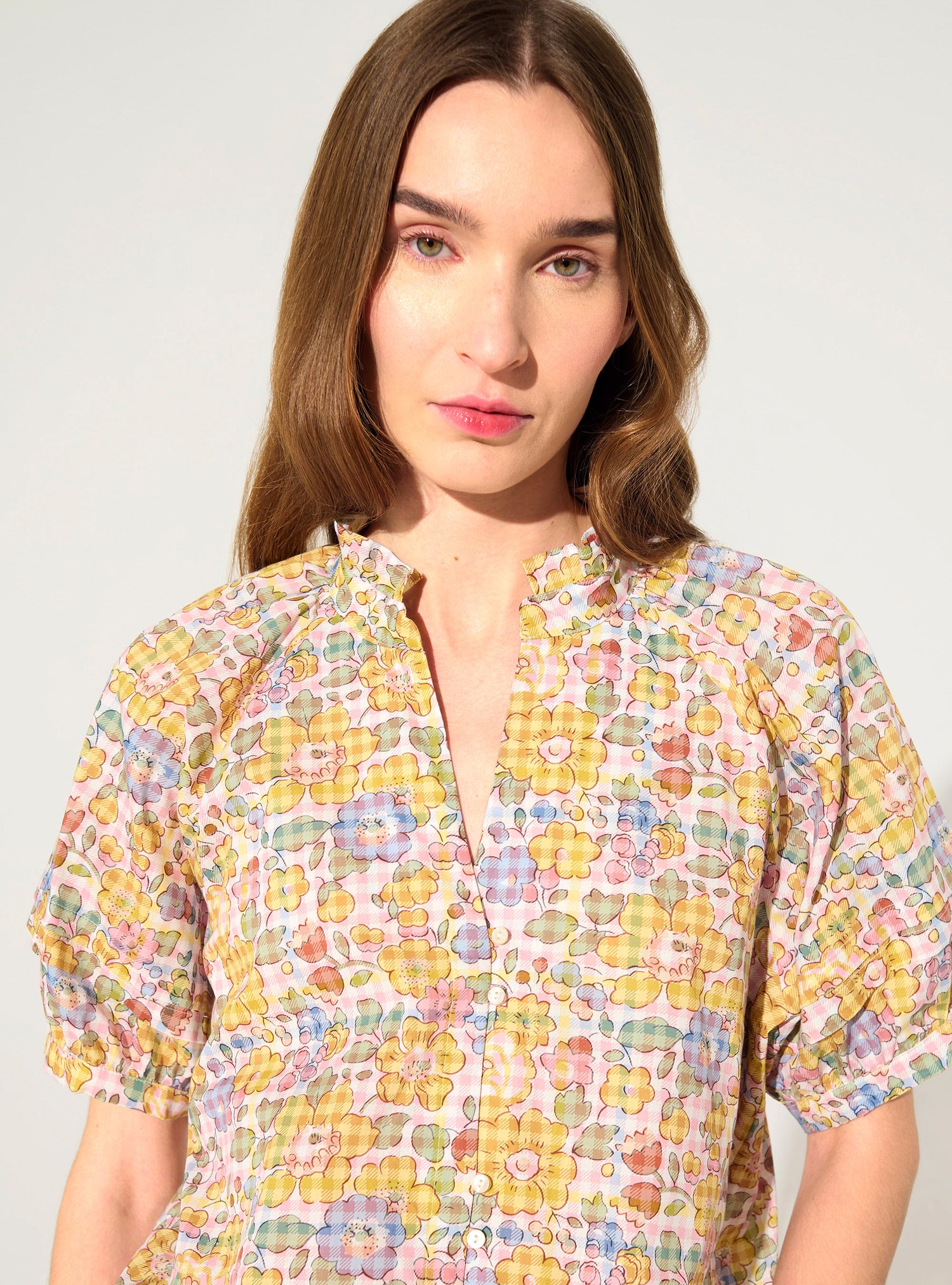 Gerade Bluse aus Liberty-Stoffen
