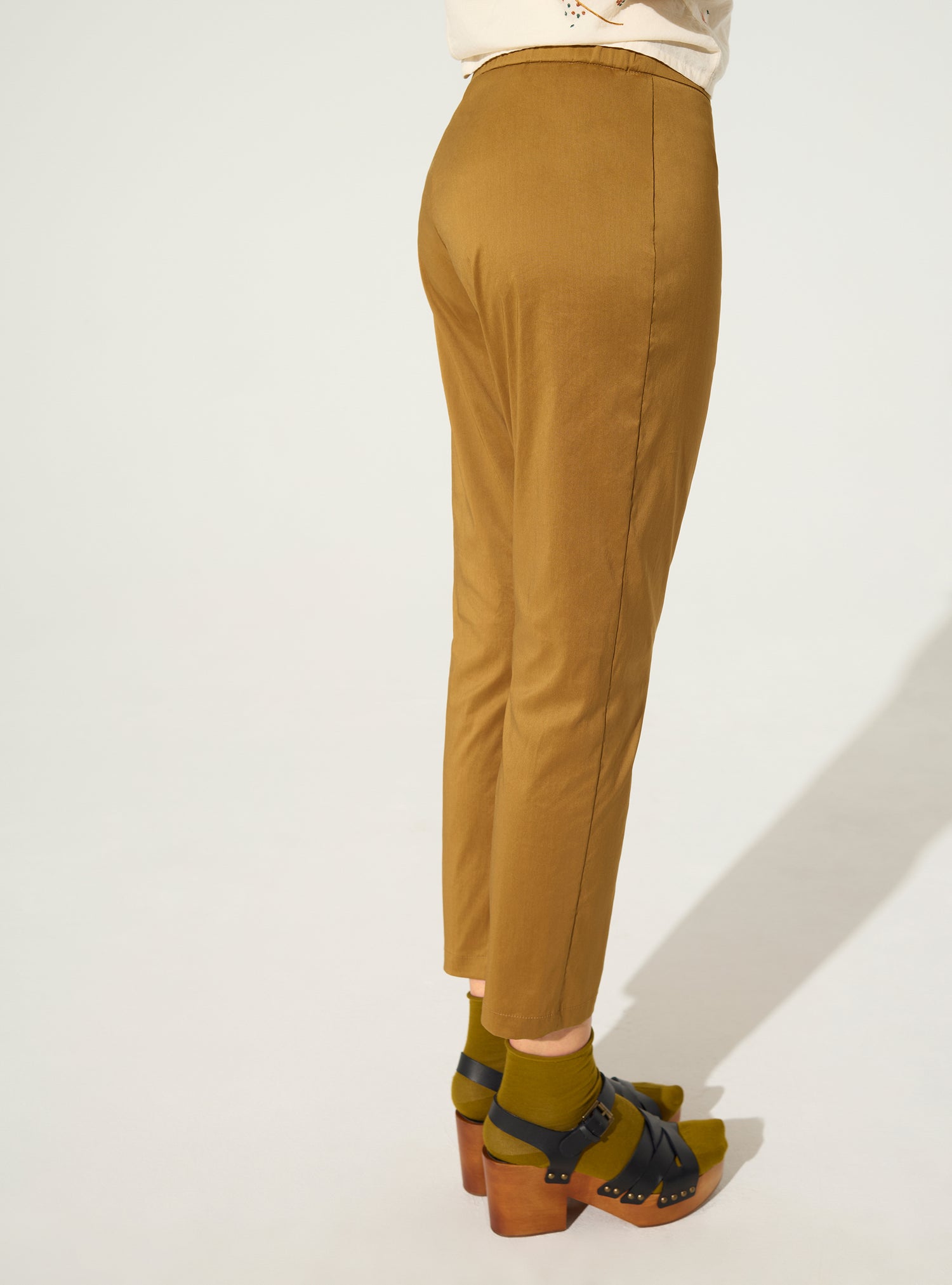 Pantacourt en coton marron