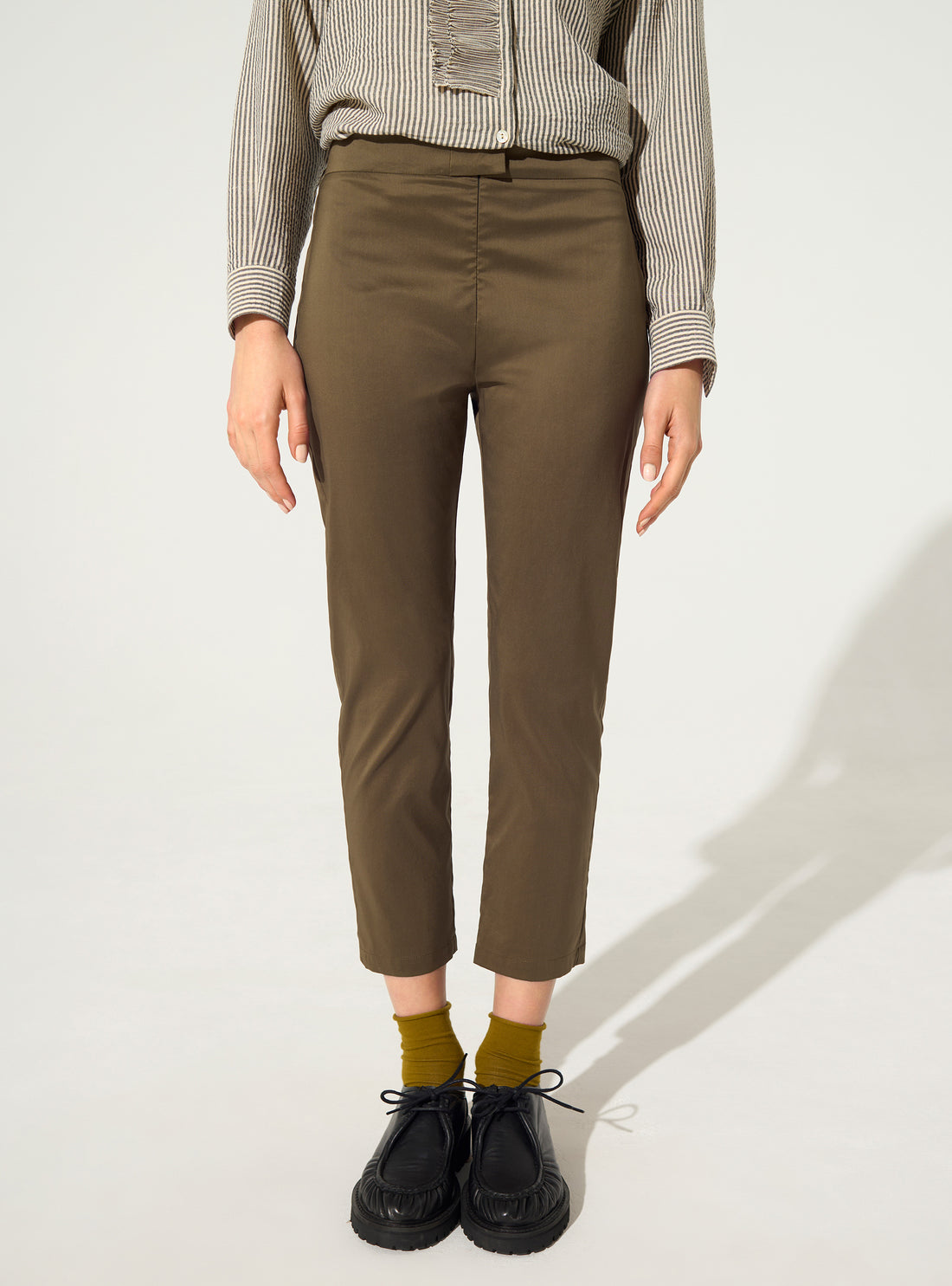 Pantalon en coton marron