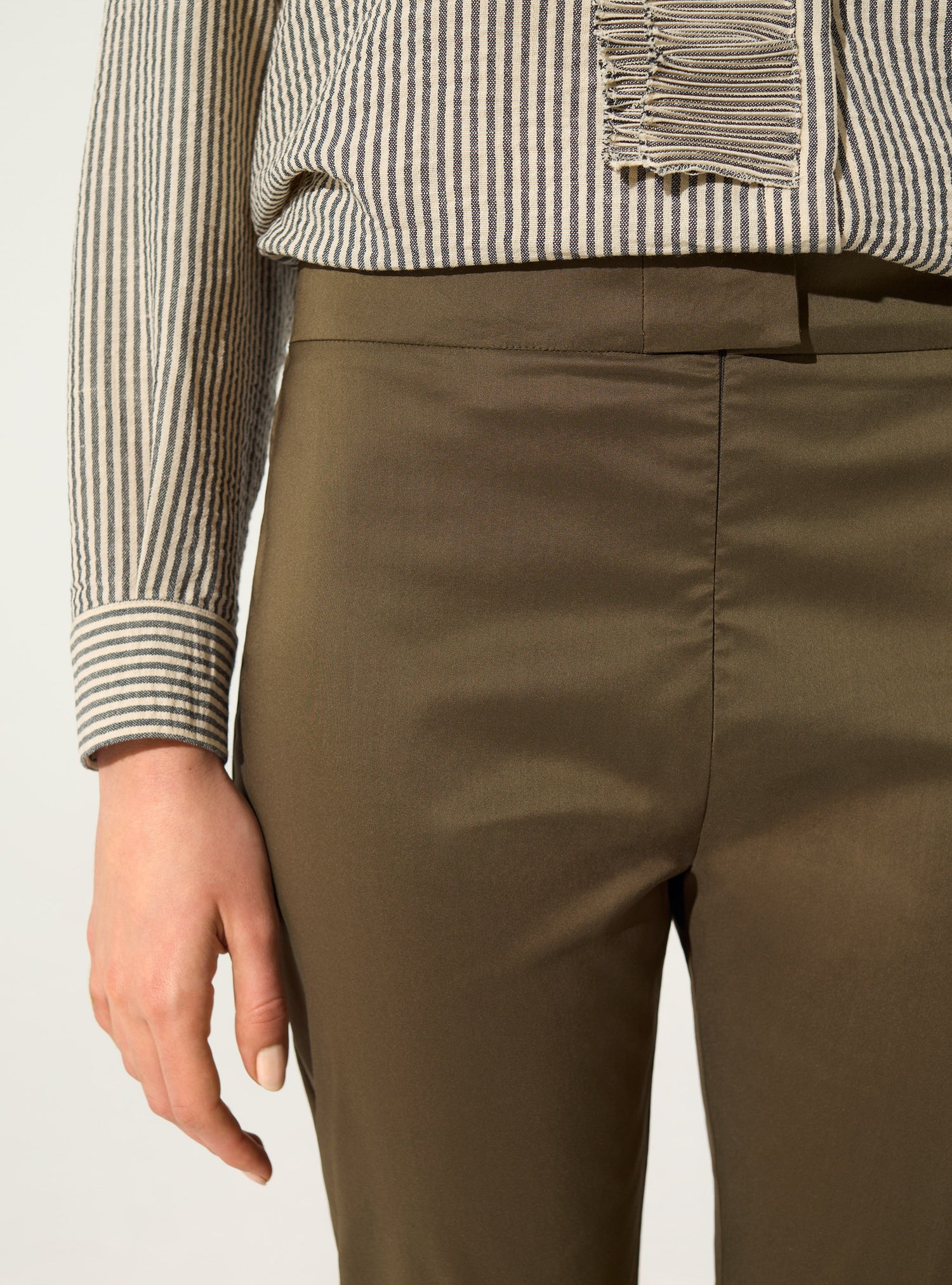 Pantalon en coton marron