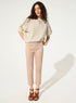 Pantacourt en coton rose