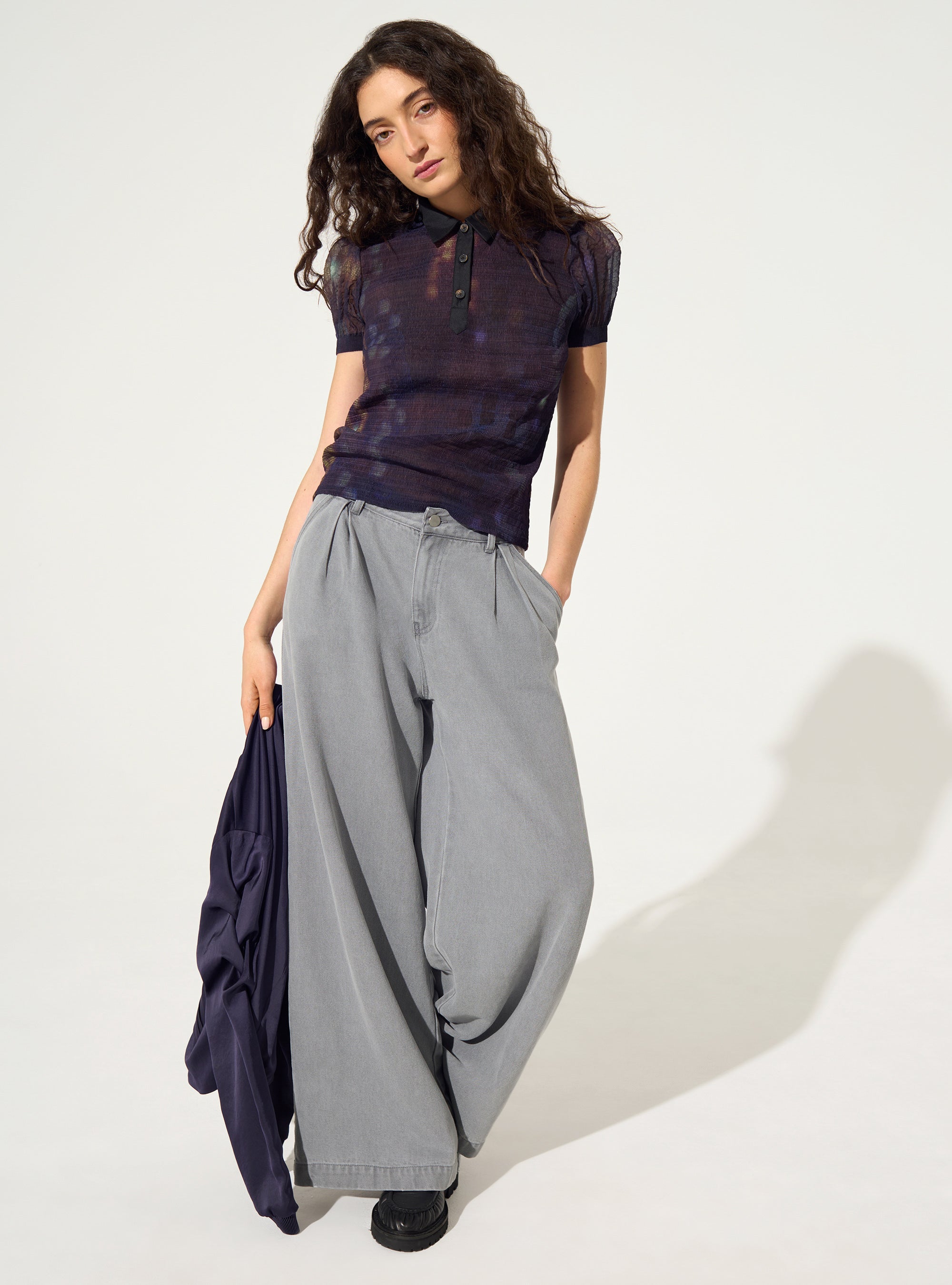 black lyocell and cotton jeans