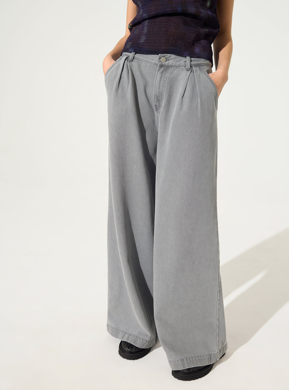 black lyocell and cotton jeans