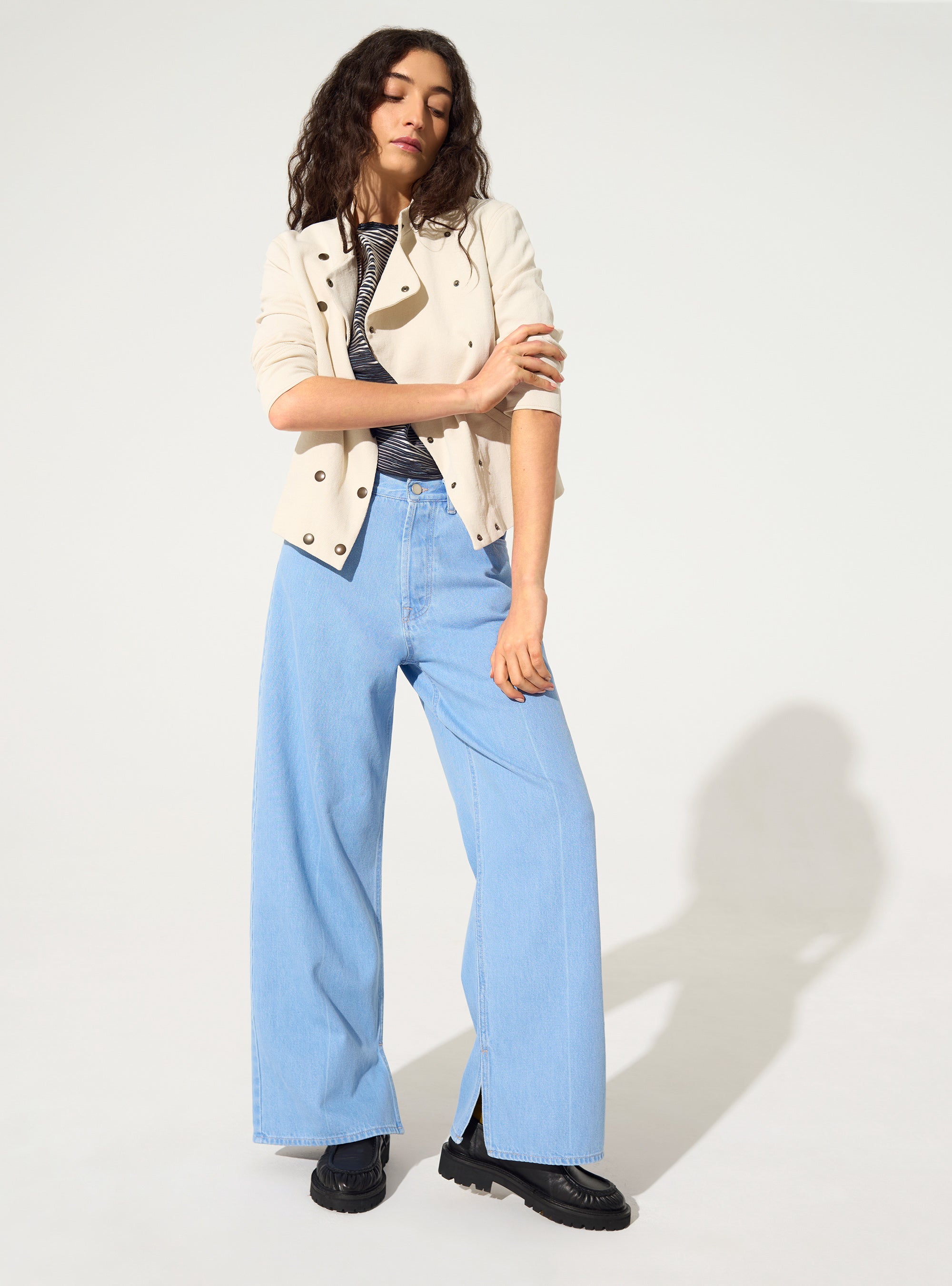 baggy blue cotton jeans