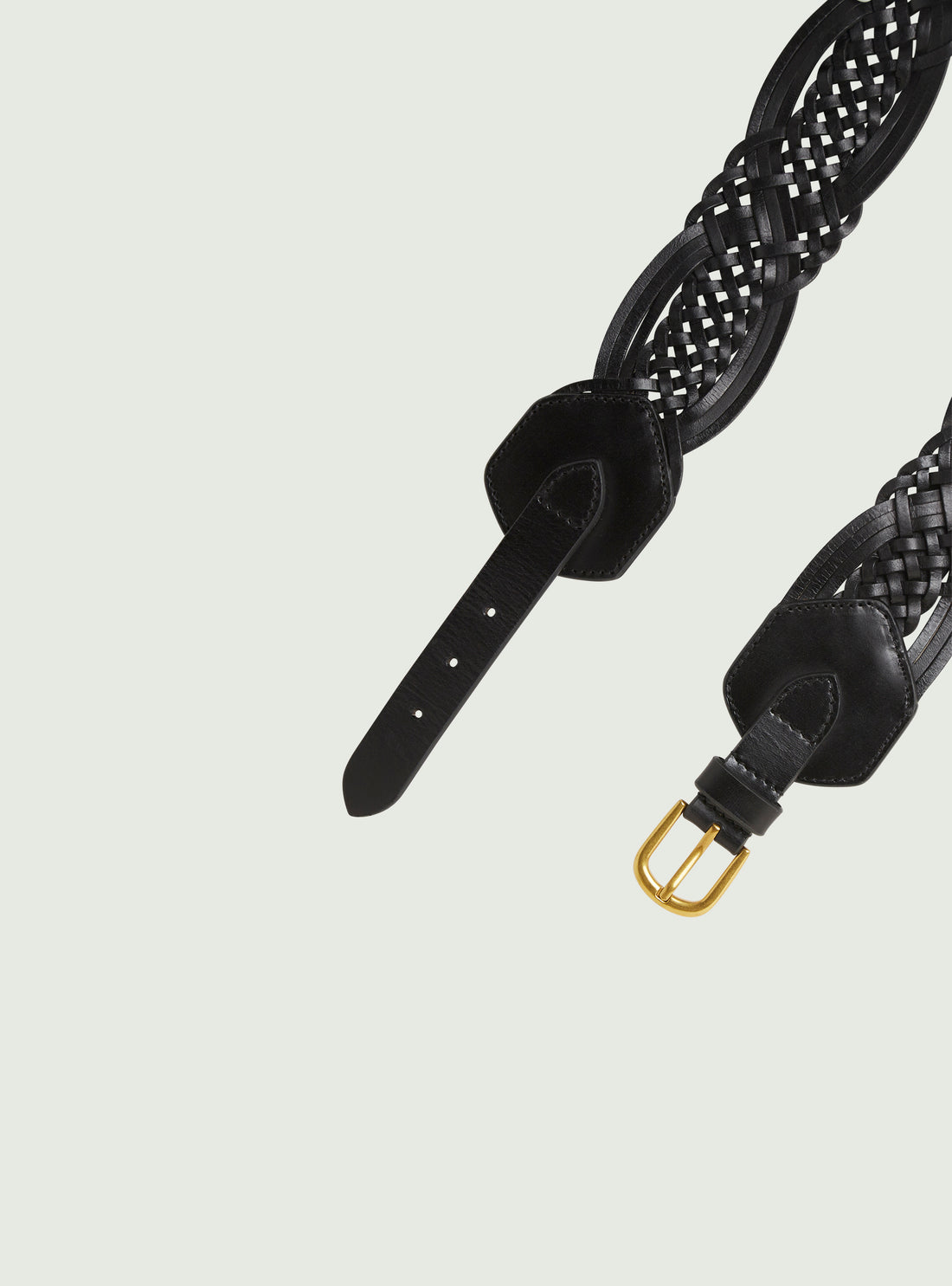 Schwarzer Ledergürtel