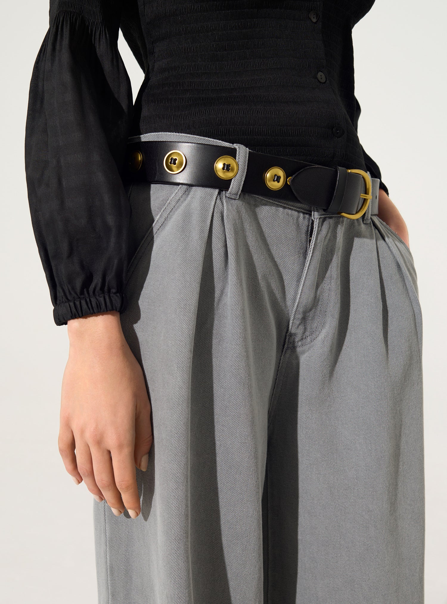 Ceinture en cuir noir