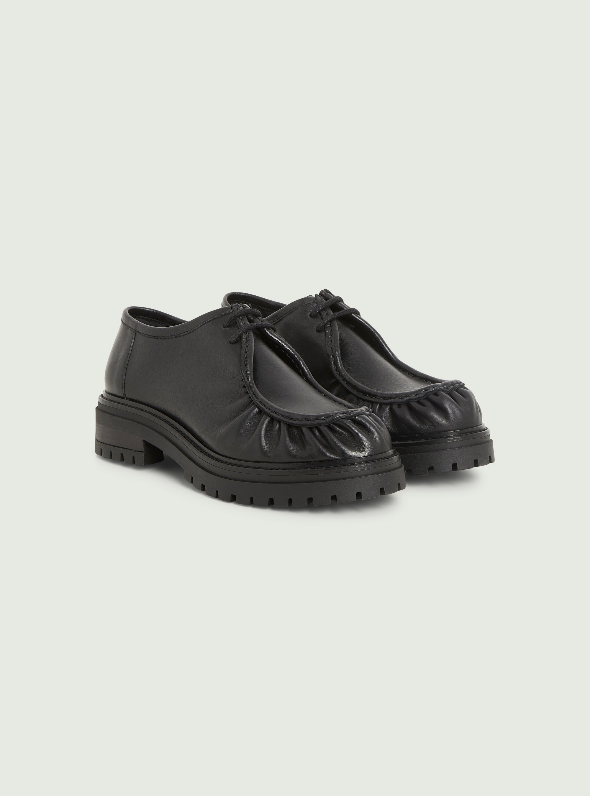 Derbies en cuir noir Cotélac 