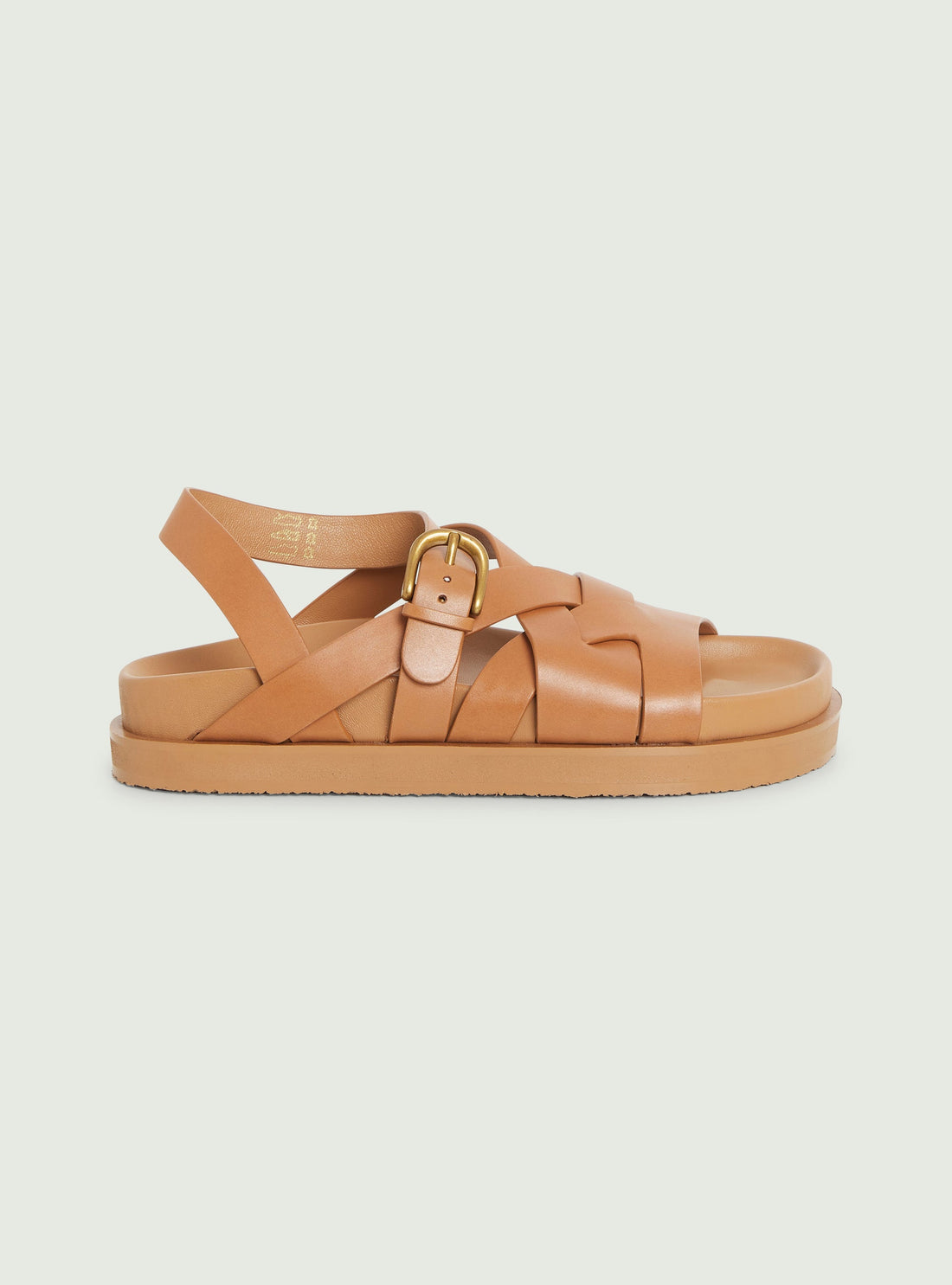 Sandales en cuir marron