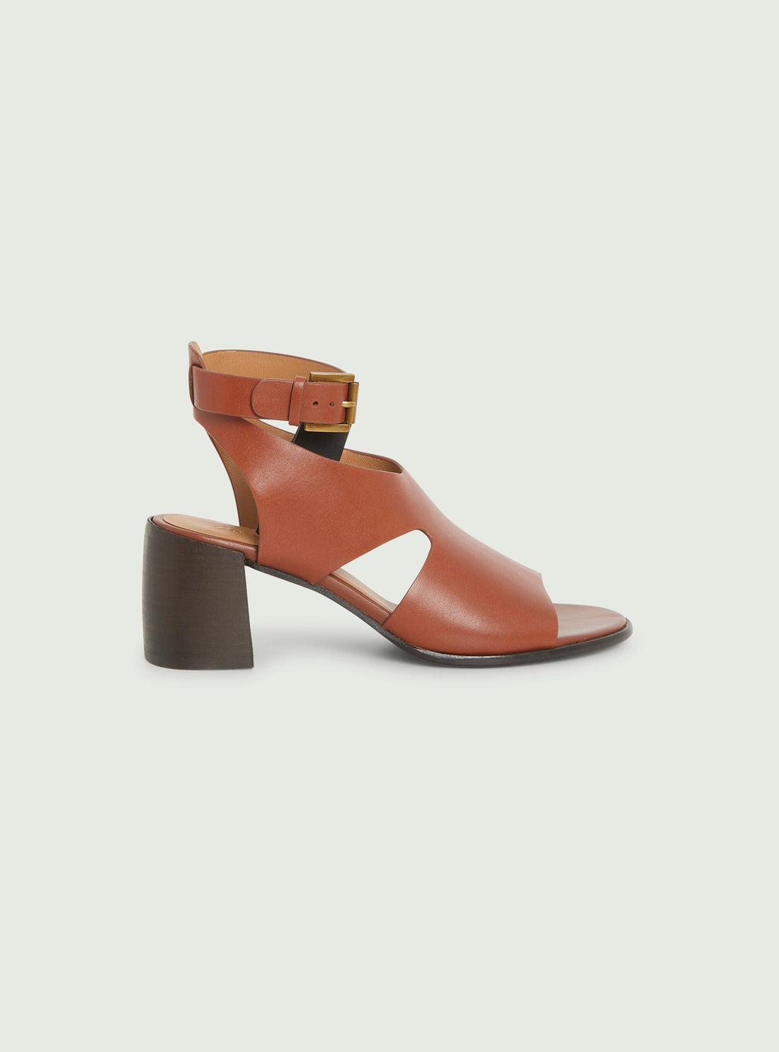 Ledersandalen mit Absatz