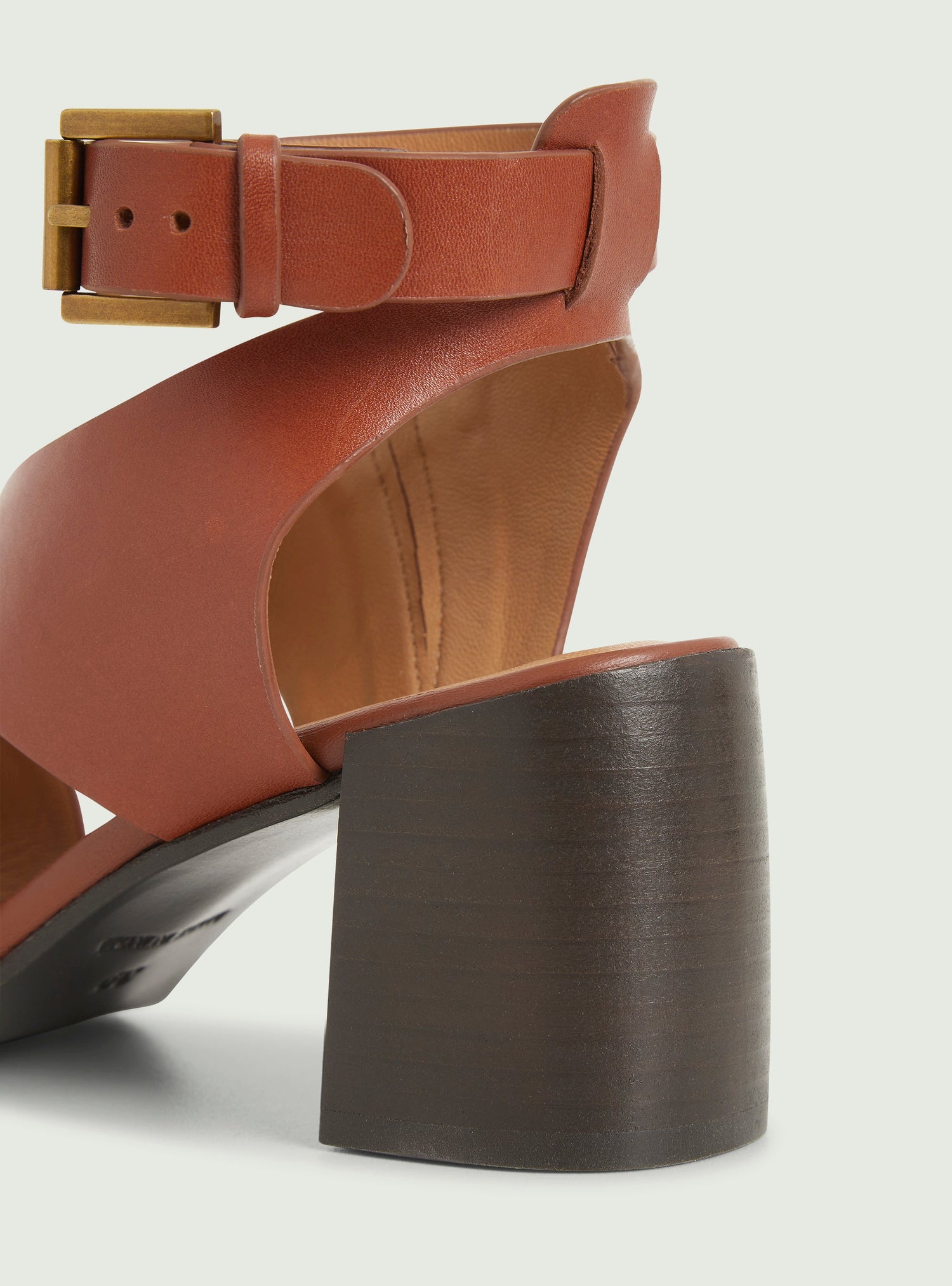 Leather heeled sandals