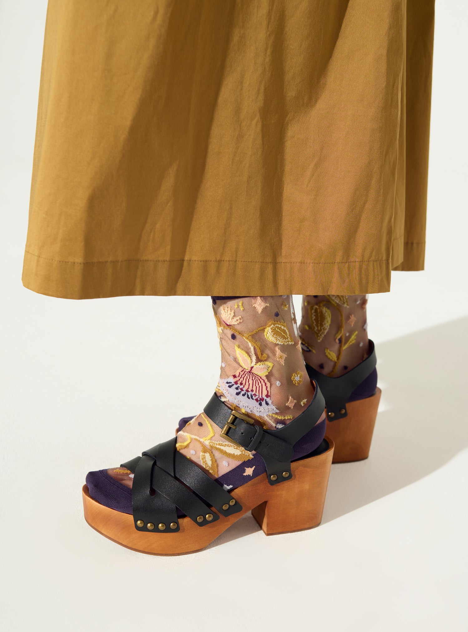 black leather sandals