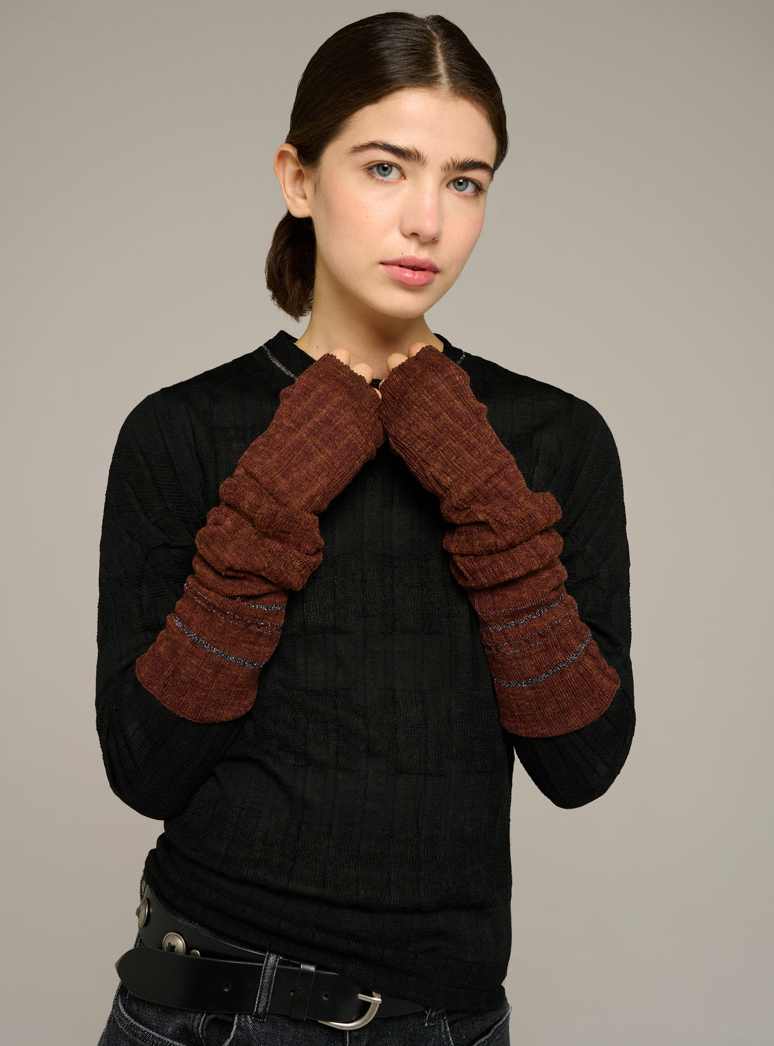 Mitaines détail lurex