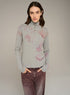Cotélac tee-shirt ajusté col montant manches longues imprimé