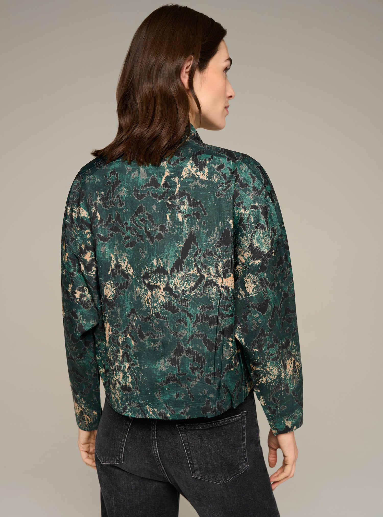 Chemise oversize manches longues imprimée