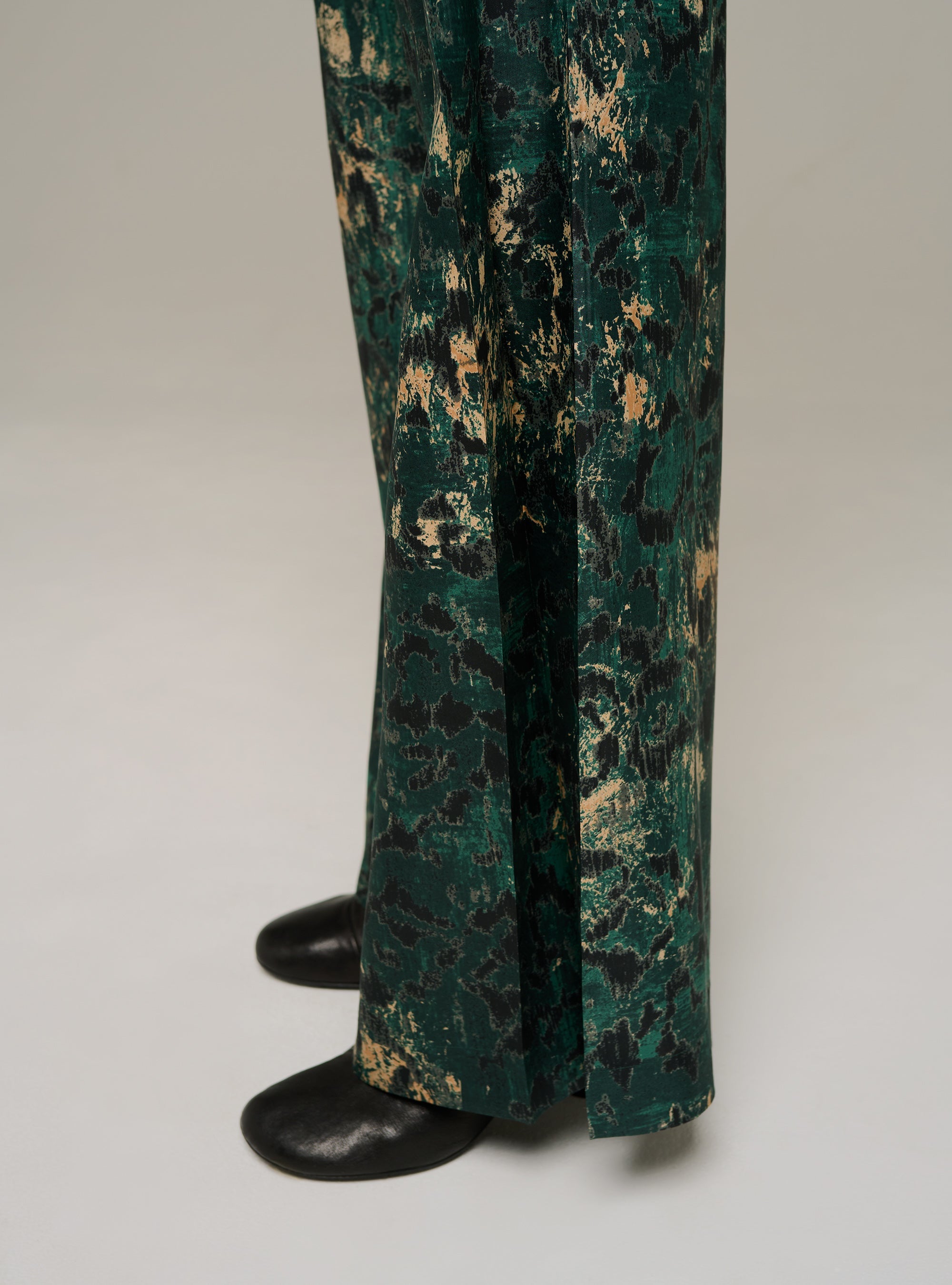 Pantalon large imprimée plissée Cotélac 