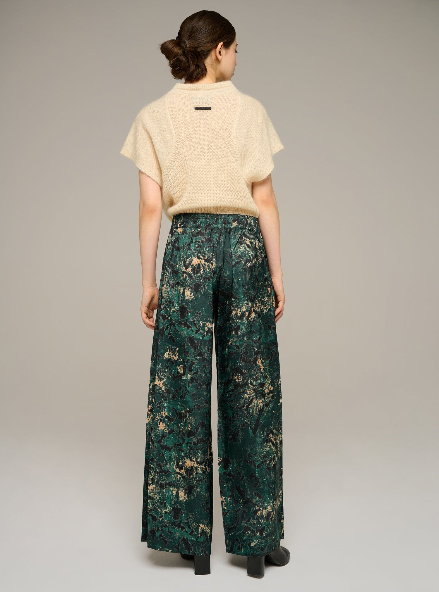 Pantalon large imprimée plissée Cotélac 