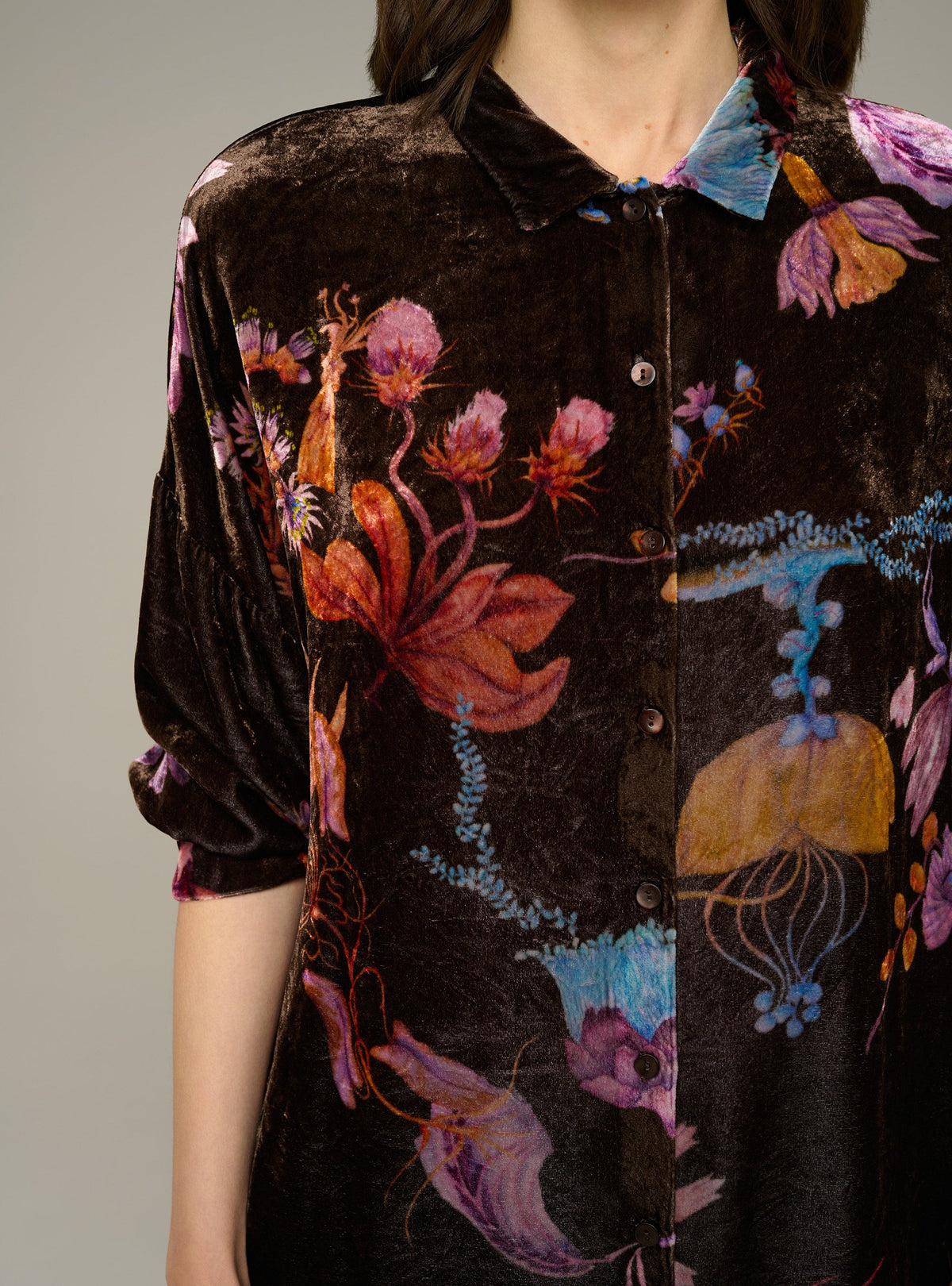 Cotélac chemise oversize manches longues imprimée