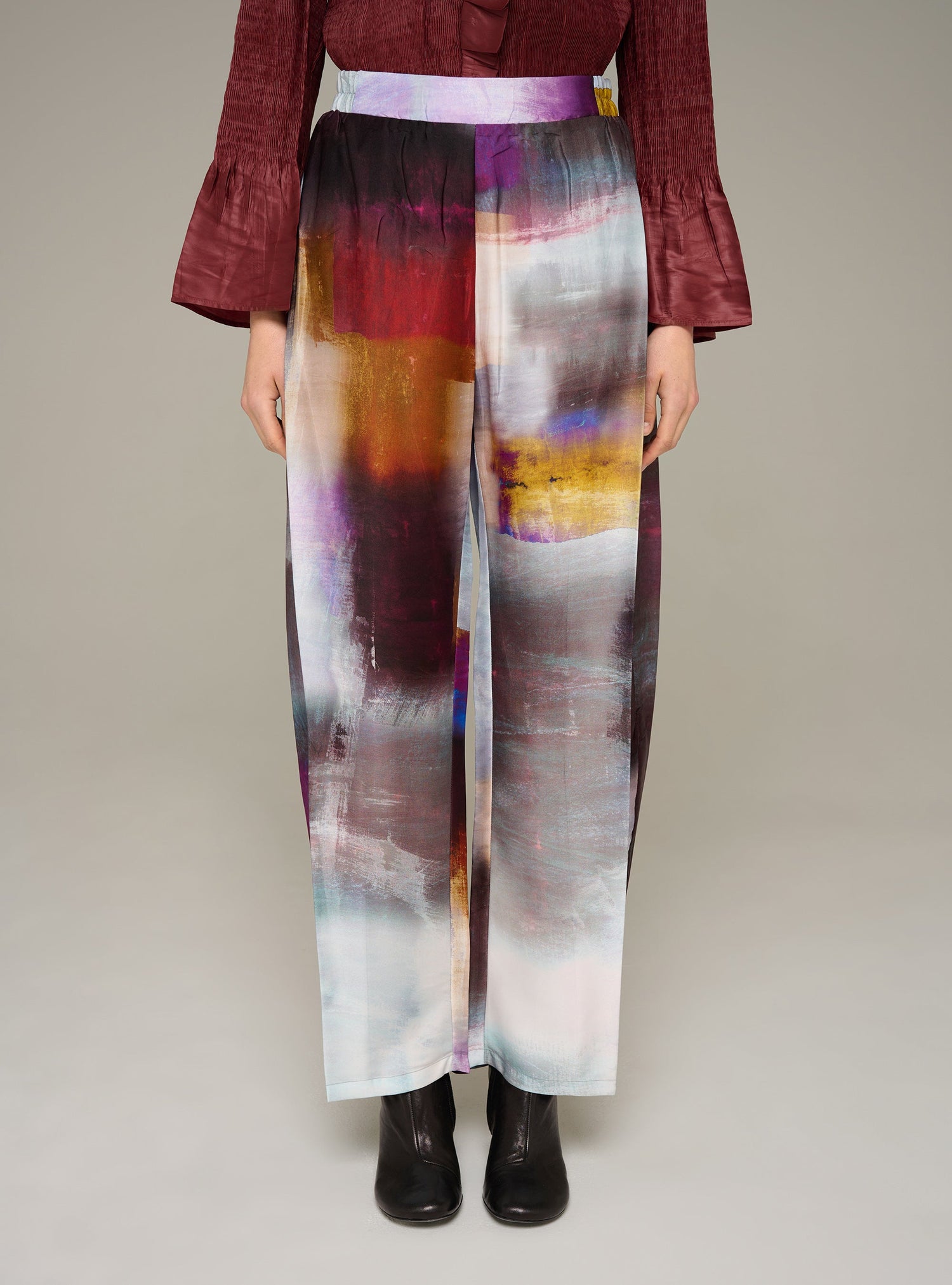 Cotélac pantalon barrel imprimé