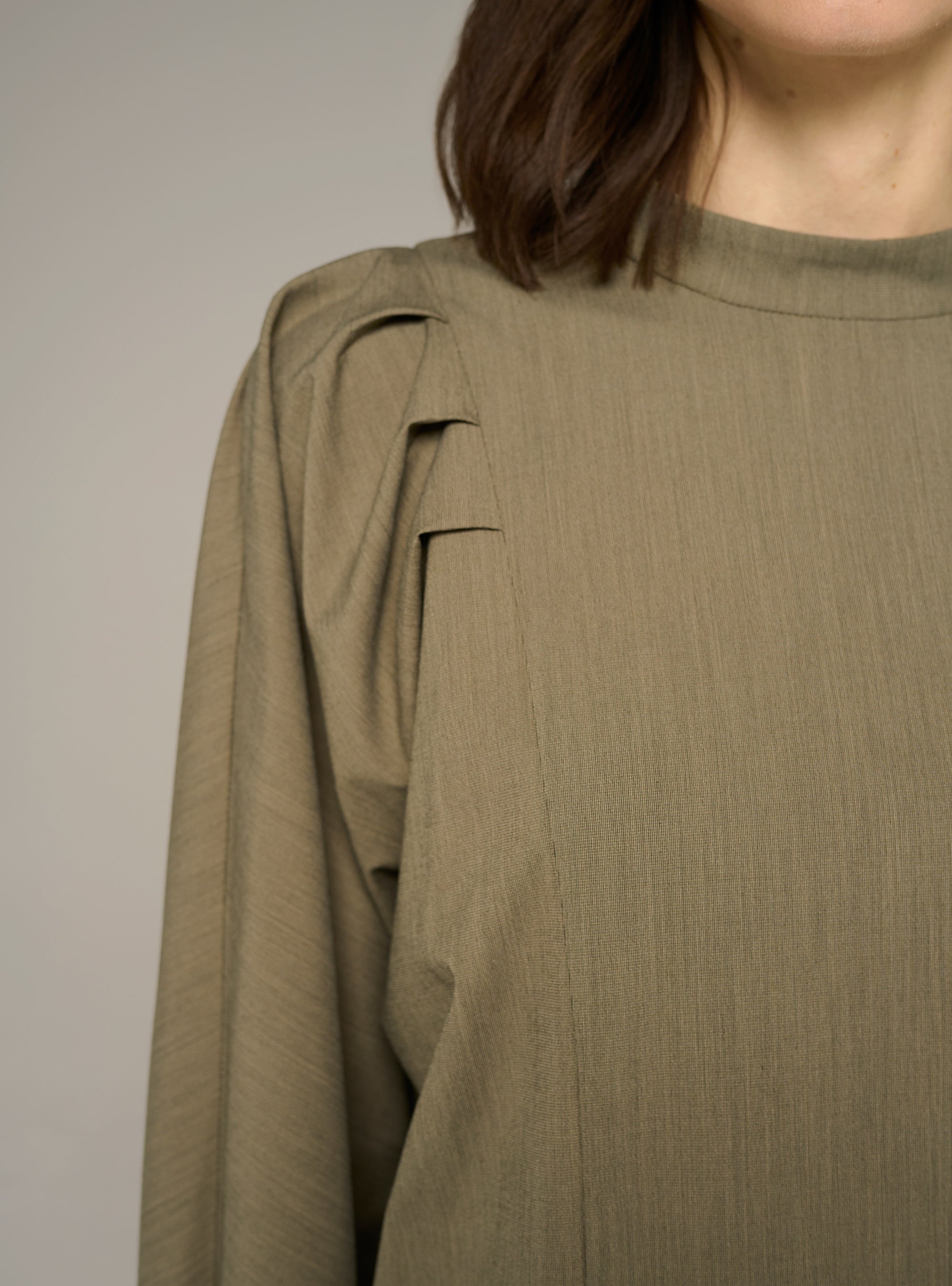 Cotélac robe midi col officier manches longues à rayures