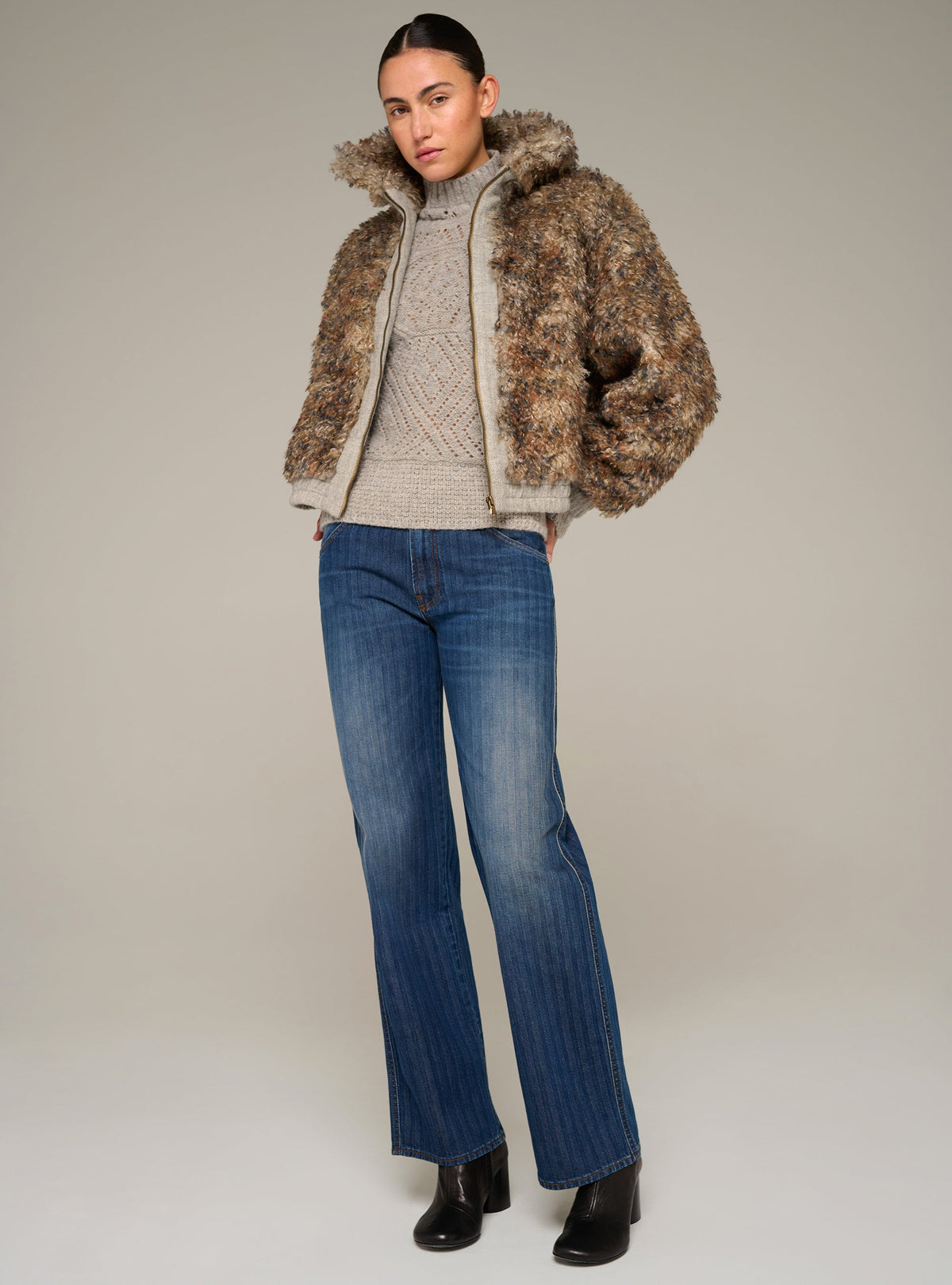 Cotélac blouson oversize manches longues imprimé