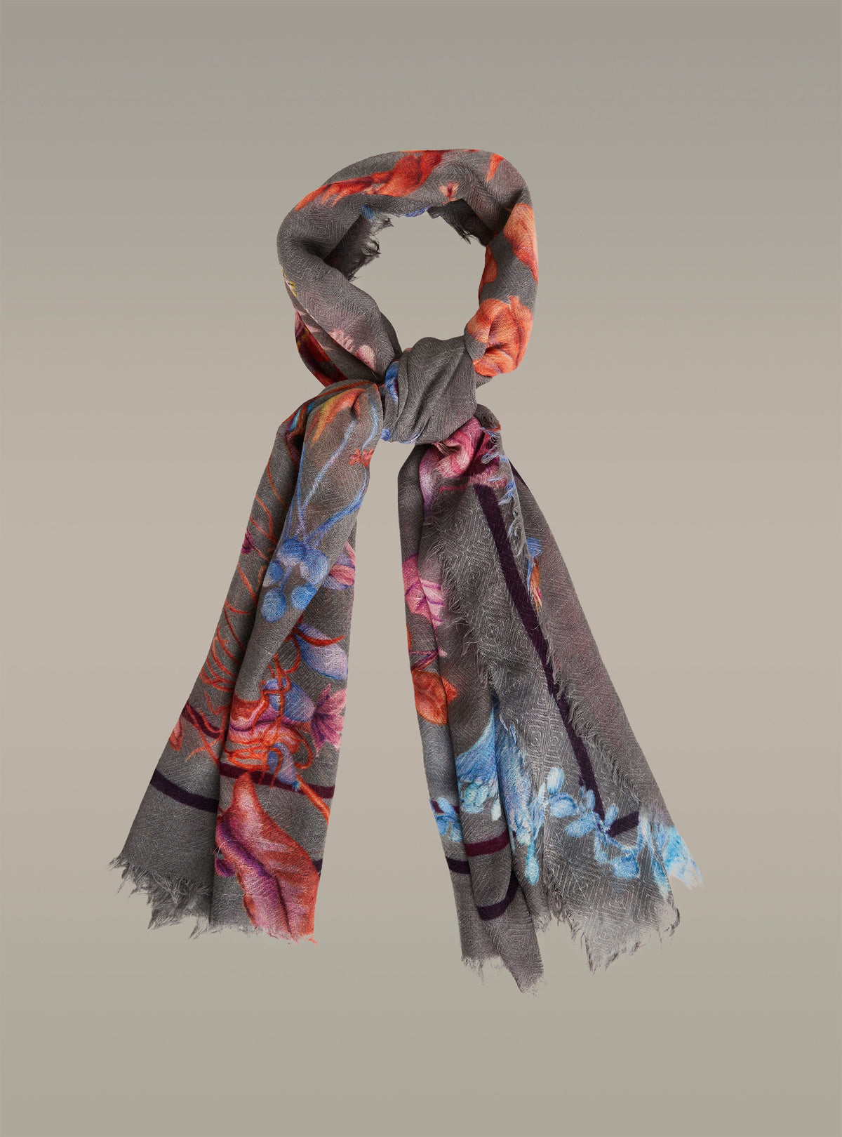 Foulard grand format en laine imprimé Cotélac 