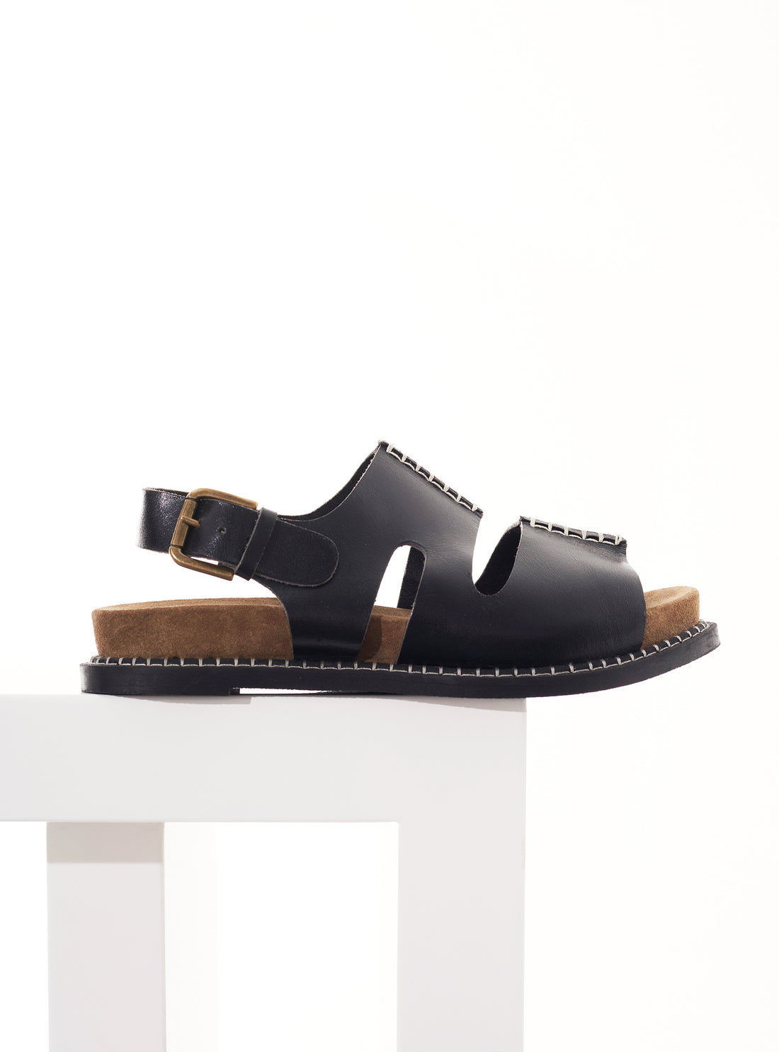 Flache Ledersandalen